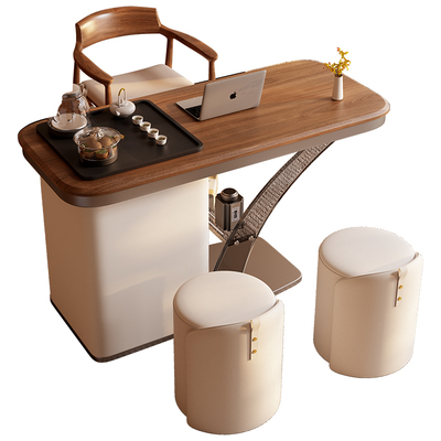 新中式实木家用阳台办公泡茶台