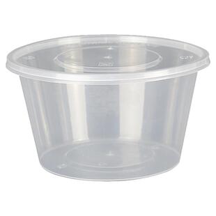 圆形一次性碗加厚打包盒食品级透明塑料餐盒商用汤碗打包外卖饭盒