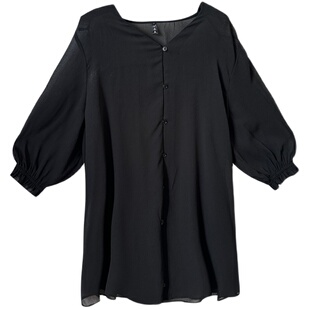 心存真大码女装麻纱雪纺薄款外套220斤加大胖mm宽松显瘦外搭开衫