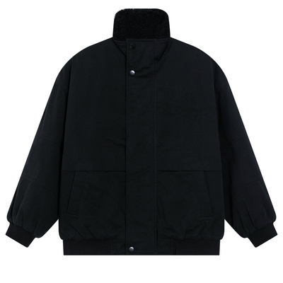 痞帅加绒防风加绒免洗立领外套潮