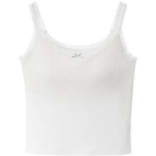 方领吊带背心蕾丝花边正肩女春季款大码胖mm胸垫一体美背内搭上衣