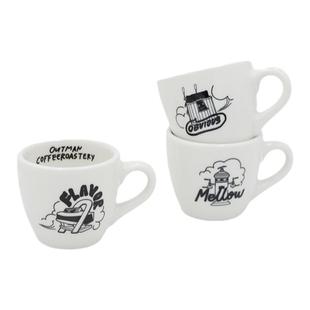 Outman Mood Cups 意式浓缩浓缩咖啡杯 90ml 陶瓷咖啡杯