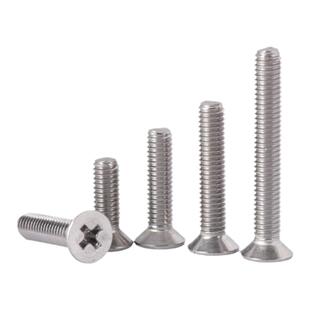 汉固威304不锈钢十字平头螺丝KM沉头螺丝钉M3M4M5M6M8M10*4*5x6/8