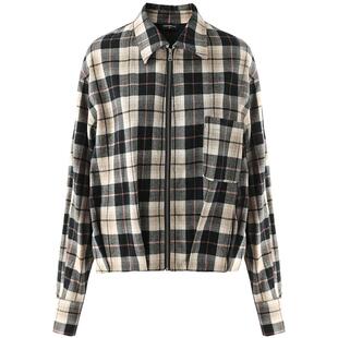 COCOBELLA26早春新款全棉格子衬衫女通勤OL休闲时尚外套SR3230