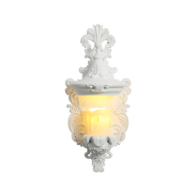 威想法式复古浮雕壁灯背景墙灯