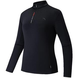 安踏高智感通勤长T半拉链长袖女士春季正肩修身运动上衣162547406