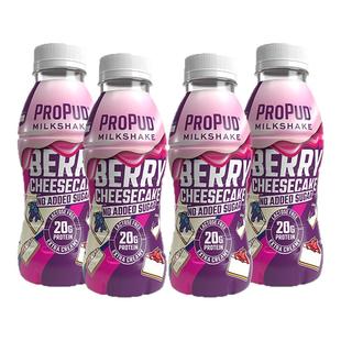 ProPud莓子芝士蛋糕味蛋白质代餐奶昔4瓶装1320ml/盒能量蓝盒冲饮