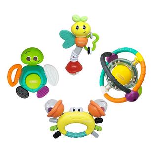 infantino美国婴蒂诺新生婴儿手摇铃动物响铃宝宝安抚抓握玩具