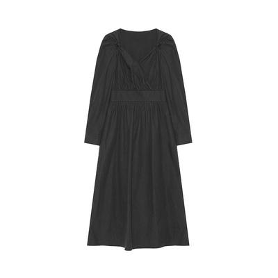 范洛纯棉法式显瘦镂空设计感裙子