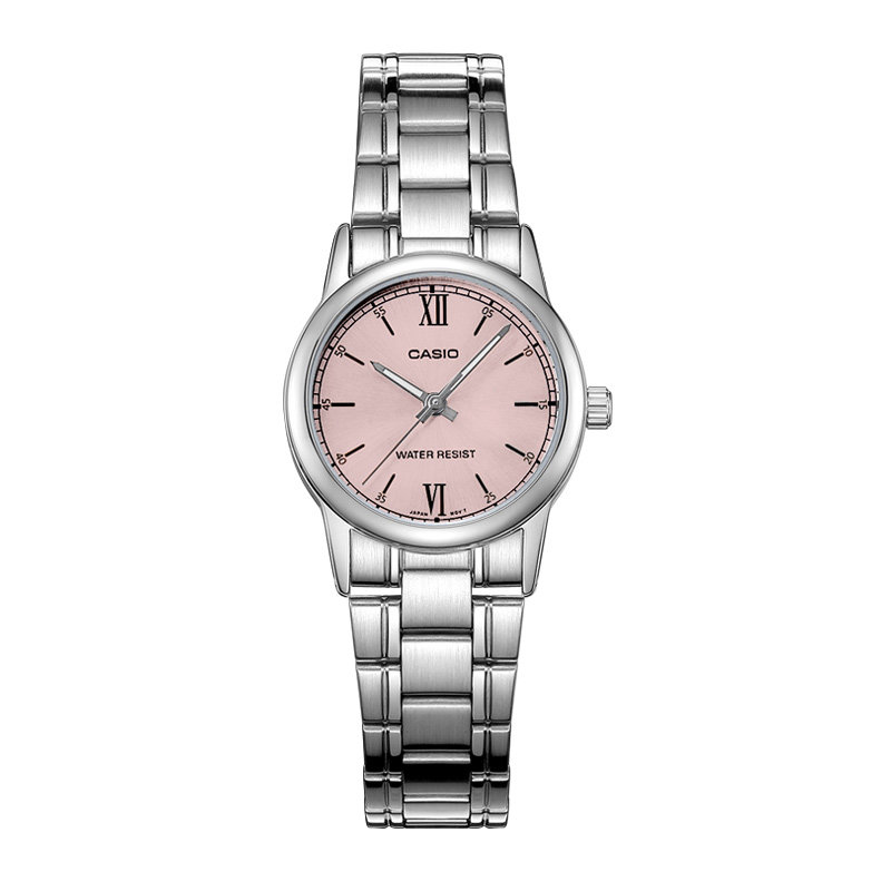 卡西欧手表女樱花粉礼物文艺简约学生时尚送女友石英女表ltp-v005