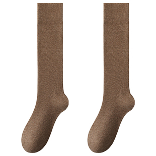 小腿袜女款秋冬季显瘦腿jk春秋咖色2025新款加厚棕色长袜长筒袜子