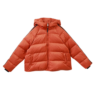 现货【彩色回忆】文艺短款连帽羽绒服女冬季白鸭绒防风保暖面包服