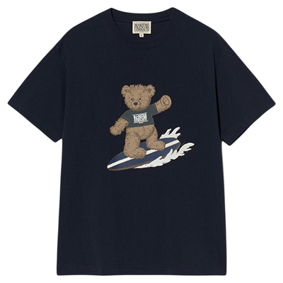 MARITHE潮流涂鸦熊短袖T恤