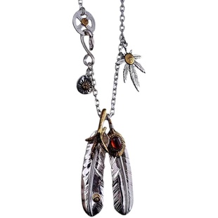 天使之愿太角链套链 高桥吾郎风格 羽毛长项链男士毛衣链