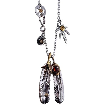 天使之愿太角链套链羽毛项链