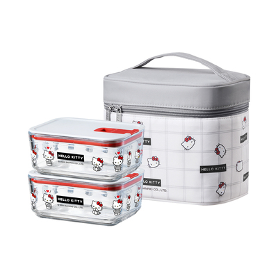 HelloKitty玻璃饭盒密封保鲜盒