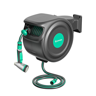 Aupers浇水神器喷头庭院水枪自动回收水管壁挂式伸缩花园浇菜浇水