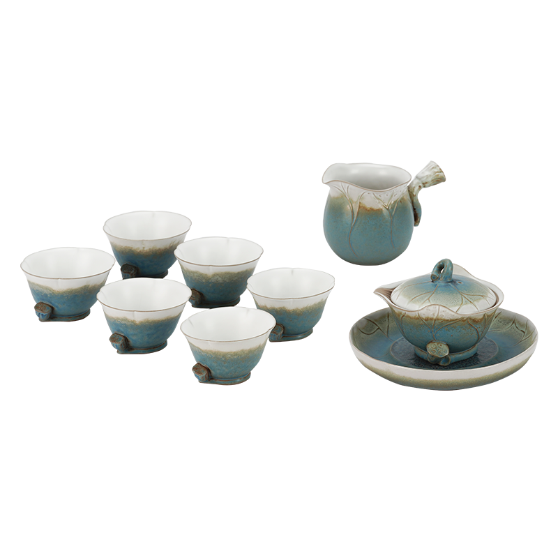 万仟堂原创秋荷高档茶具套装