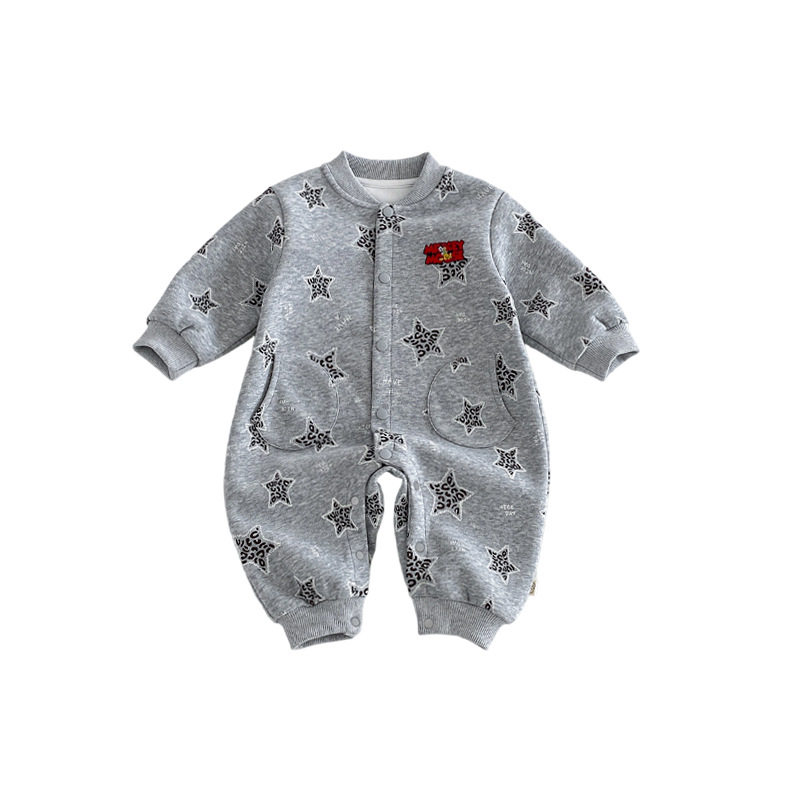 秋季韩版爬服宝宝洋气星星连体衣