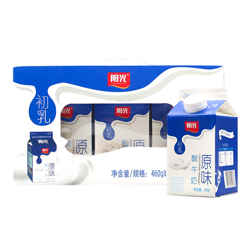 阳光酸奶新原味初乳酸牛奶460酸奶