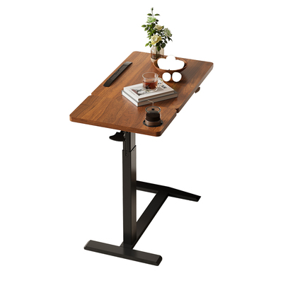 可移动床边桌可升降电脑桌卧室家用学生学习书桌气动折叠办公桌子