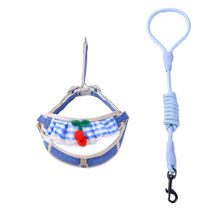 狗狗牵引绳春夏外出专用防挣脱胸背宠物比熊泰迪博美可爱遛狗绳子