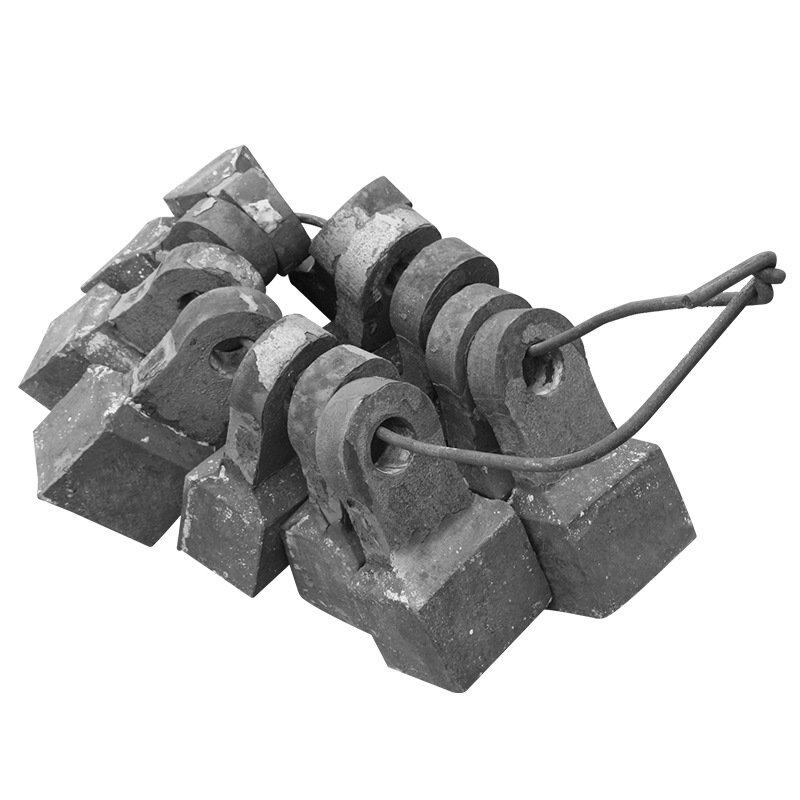 厂家直供生产破碎机配件耐磨配件锤式破碎机高铬合金锤头