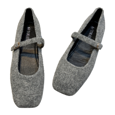 外穿一字扣玛丽珍单鞋