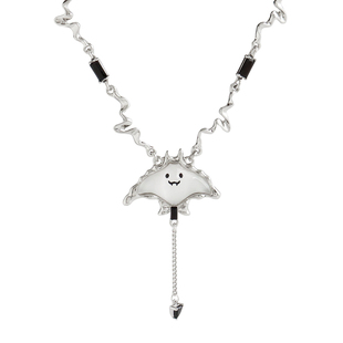 Esakoochi爱笑的魔鬼鱼~可爱恶魔鳐鱼项链原创小众设计闺蜜送礼