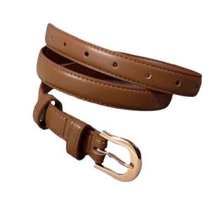 女士皮带腰带夏季配西裤简约百搭牛仔裤带休闲新款时尚装饰银扣