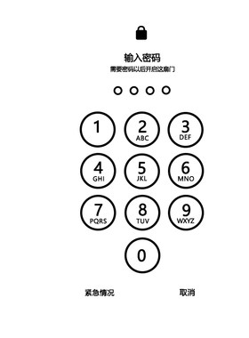 防撞趣味密码解锁贴纸