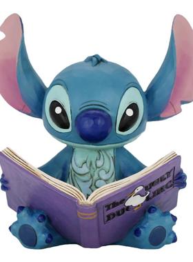 正版迪士尼联名史迪奇故事书手办stitch史迪仔星际宝贝摆件礼物