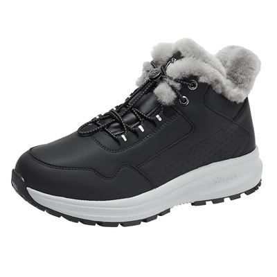 舒悦老人鞋冬季保暖高帮鞋