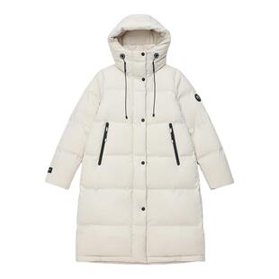雪中飞2026冬新款女士中长款羽绒服连帽加厚保暖韩版廓形纯色