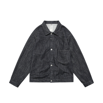 Quentin Marx日系男士原色牛仔衣男装常规百搭牛仔外套休闲宽松潮