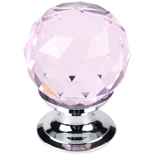 顶耐欧式水晶拉手衣柜把手法式复古柜门小抽屉拉手圆球单孔紫色