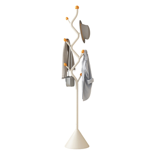 奶油风衣帽架卧室落地挂衣架床边放衣服收纳架子简易家用衣服架子