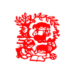 校园文化剪纸成品学校孩子主题体育运动手工刻画中国风刻纸底稿