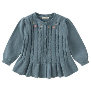戴维贝拉女童毛衣开衫2026新款春装女宝宝洋气针织衫儿童上衣童装