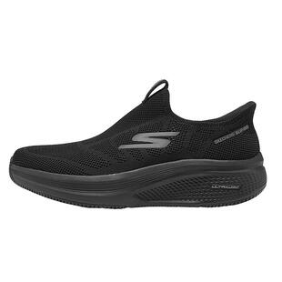 skechers斯凯奇闪穿鞋一脚蹬健步鞋春季新款黑色男鞋透气薄款网鞋
