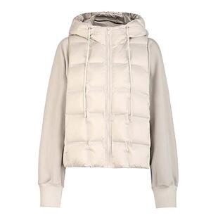 【90绒】sdeer圣迪奥女装25年新连帽拼接轻薄羽绒服S25463110