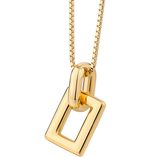 白岚小方扣项链女925银爆款锁骨链毛衣链925银轻奢小众设计XL1873