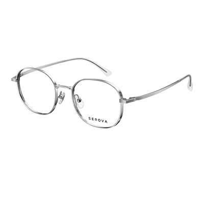 施洛华高度数近视配镜专用小脸女款侧加宽 钛架小框眼镜SP1039