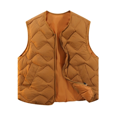 三色可选绗缝工艺羽绒马甲