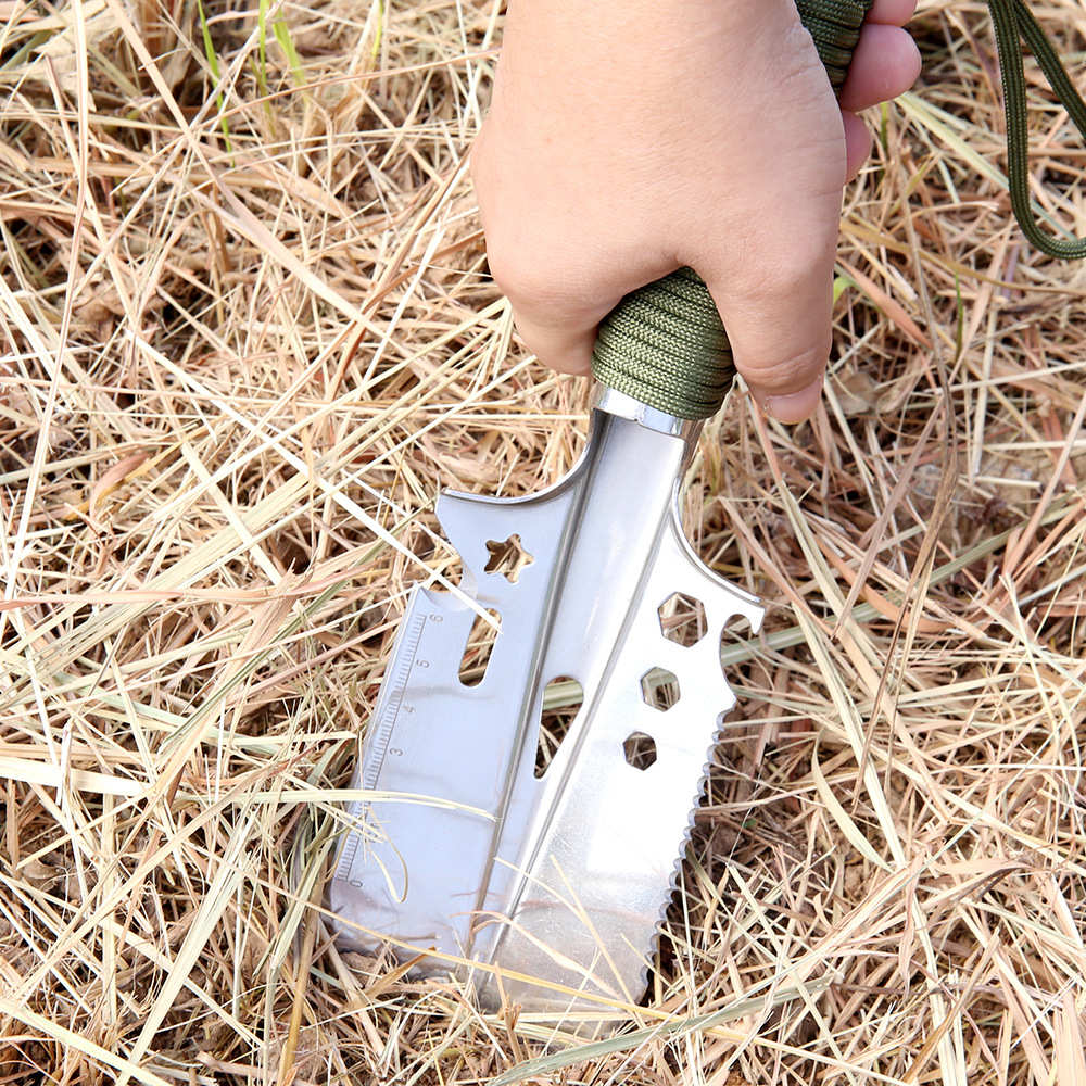 户外多功能户外赶海小铲子便携小手铲工兵铲挖菜园艺种花钓鱼铁锹