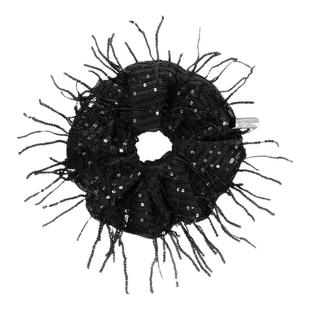 shes茜子奥莱手工串珠亮片流苏大肠发圈高级感马尾发绳女头花发饰