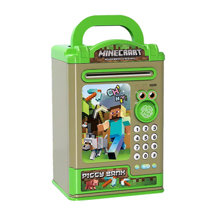 爆款我的世界儿童存钱罐刷卡指纹密码锁新年储蓄罐生日礼物男女孩