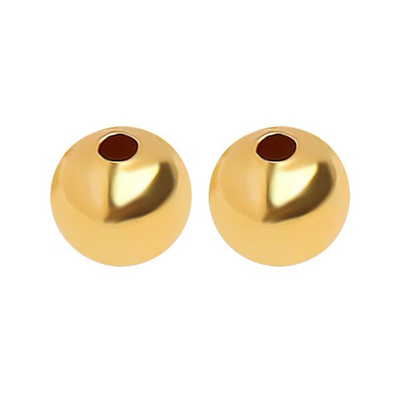 s925镀金珠子纯银diy手链天然