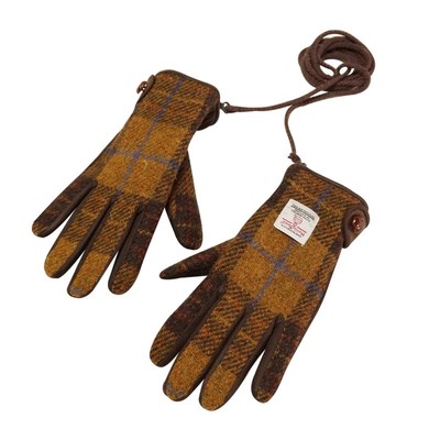 情侣款羊毛麂皮绒分指保暖手套