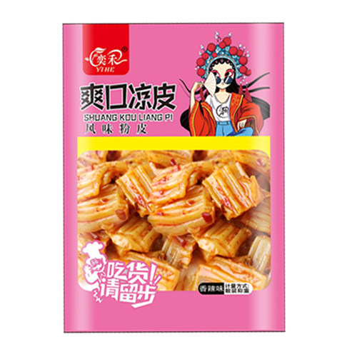 麻辣小凉皮零食独立包装香辣味粉皮脆爽水晶凉皮辣条烧烤味小吃